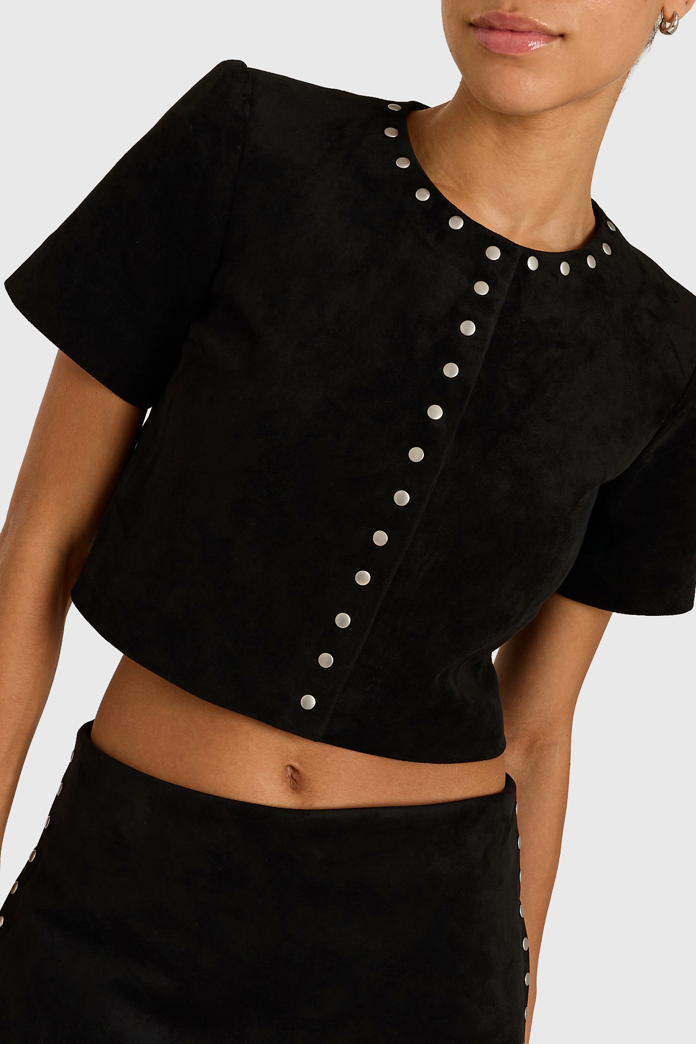 Braswell Top in Suede