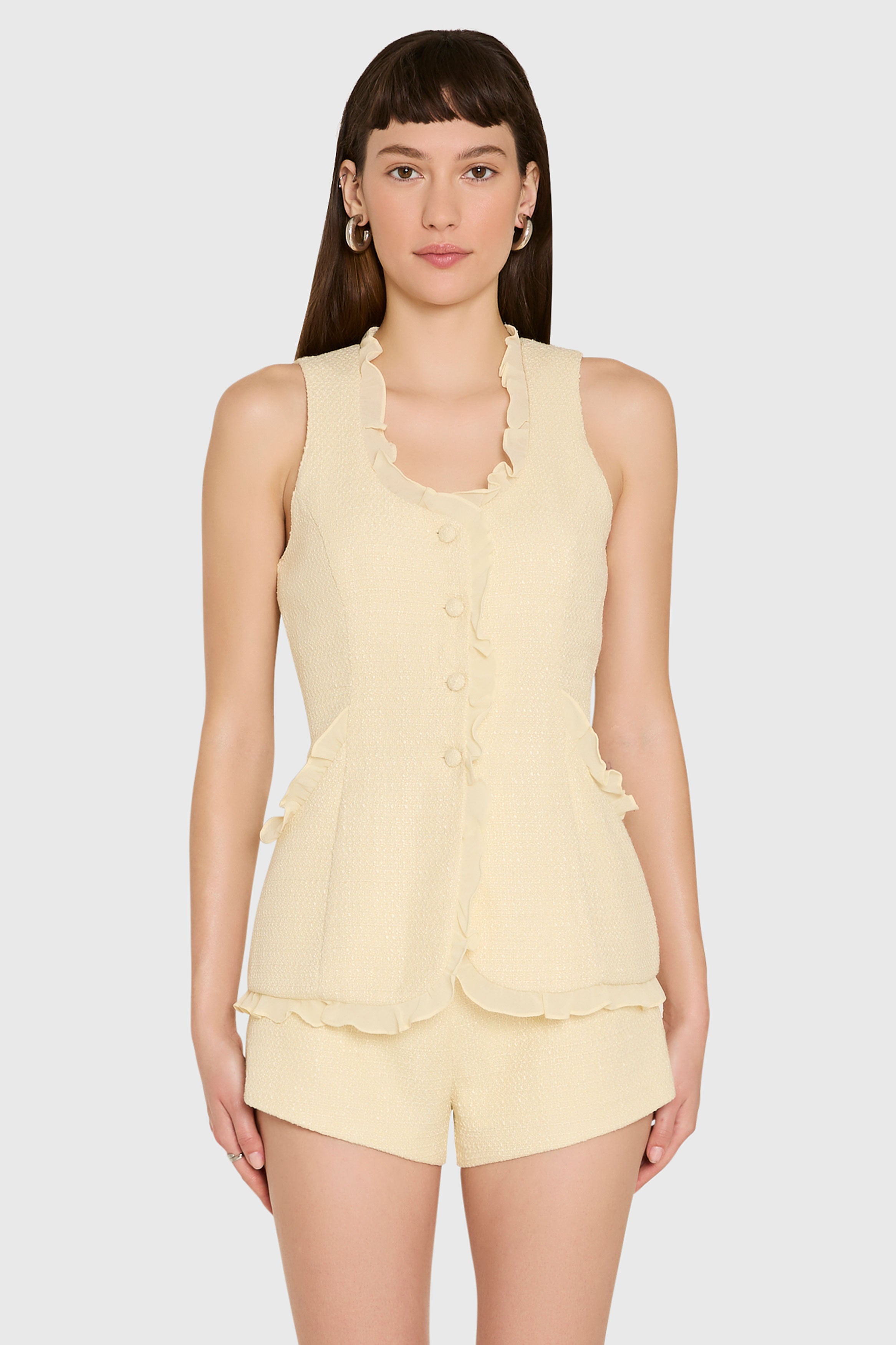Kya Top in Camellia Tweed